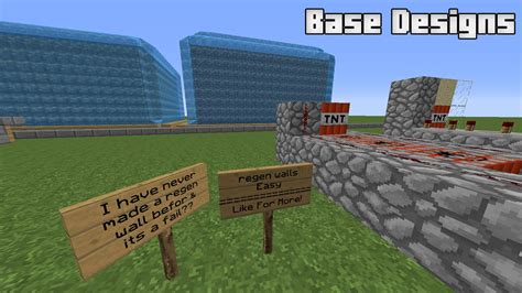 Minecraft Base Designs 2 Regen Walls Best Starter Base