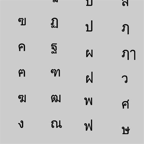 Thai Alphabet Chart Printable