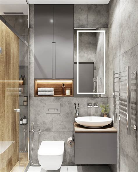 Ini wajar mengingat kebanyakan orang menganggap kamar mandi sebagai titik yang tidak terlalu diperhatikan. Desain Interior Kamar Mandi Minimalis Modern Nuansa Abu ...