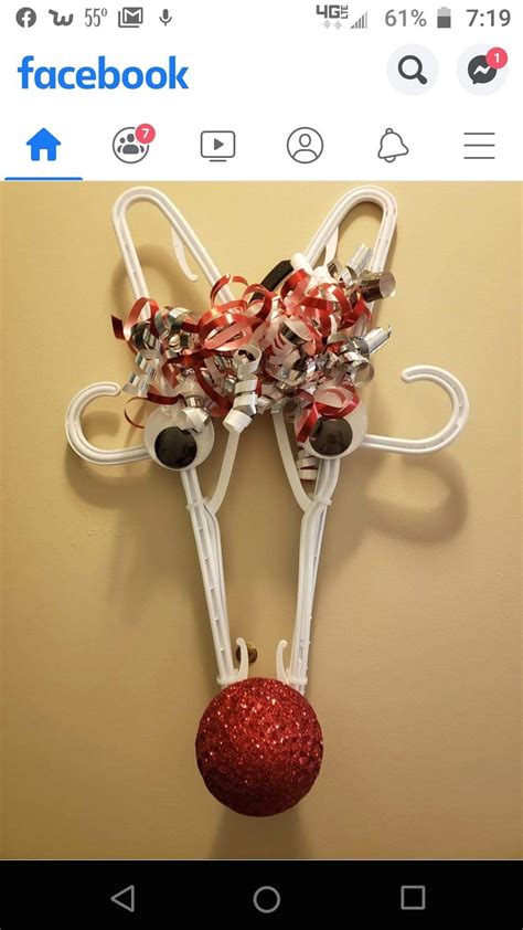 Pin By Barbara Rose On Coat Hang Reindeer Hanger Crafts Christmas