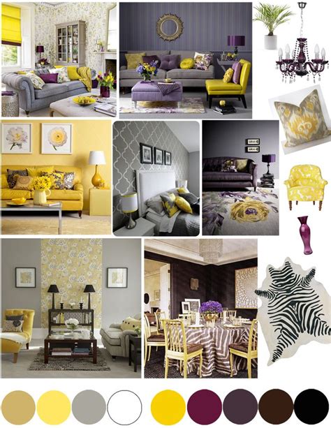 Color Palette Yellow And Plum In 2019 Home Decor