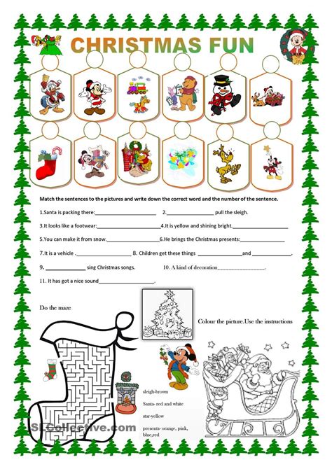 Christmas Worksheets For Kids Get Ready For The Holiday Fun Style