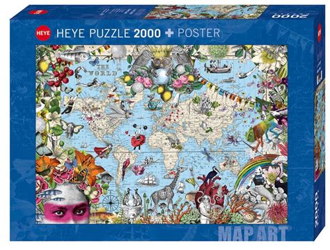 Puzzle 2000 Mapa Del Mundo De Heye