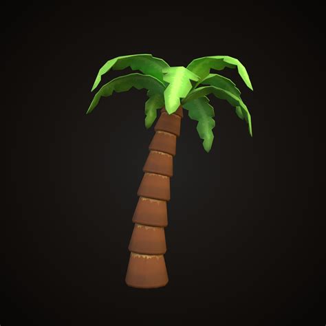 D Model Palm Tree Vr Ar Low Poly Cgtrader
