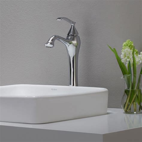 Kraus Elavo™ Series Square Ceramic Semi Recessed Bathroom Sink In White