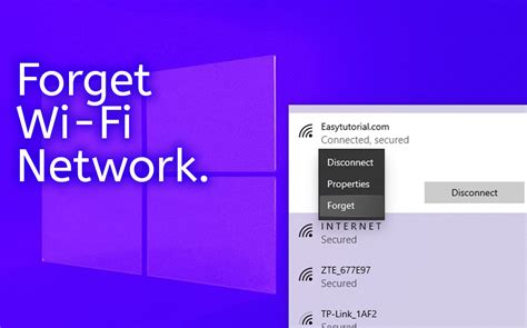 How To Forgetremove A Wi Fi Network On Windows 10 Easytutorial