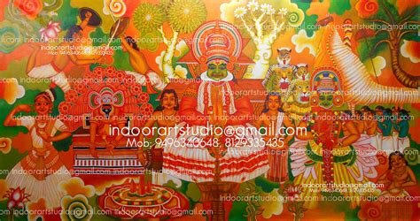 Kerala Folk Mural Painting By Shaji Kollengode