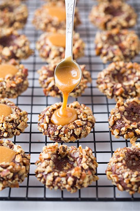Salted Caramel Turtle Thumbprint Cookies Via Tumblr Food Sweets Best