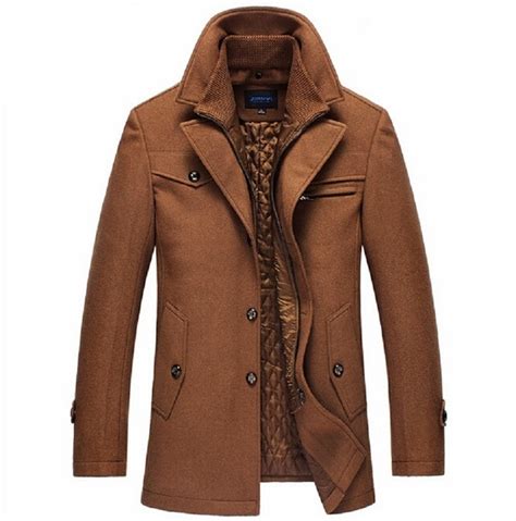 New Mens Winter Wool Coat Men Slim Fit Fashion Jackets Mens Casual Warm