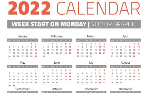 Desain Kalender 2022 Simple 2022 Year Calendar Royalty Free Vector