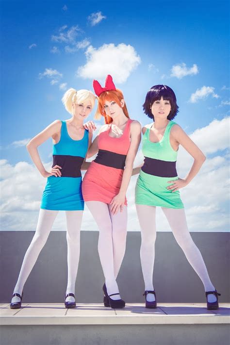 Elarte Cosplay Powerpuff Girls Blossom Bubbles And Buttercup Cosplay