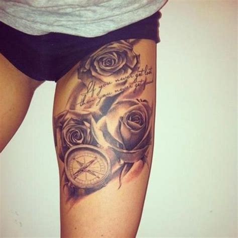 30 Sexy Thigh Tattoos For Women I Like This Idea For A Sleeve On My