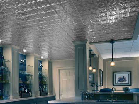 Armstrong Ceilings 48 In X 24 In Chrome Surface Mount Ceiling Plank