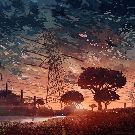 Anime Scenery Sunset 4k 112 Wallpaper Pc Desktop