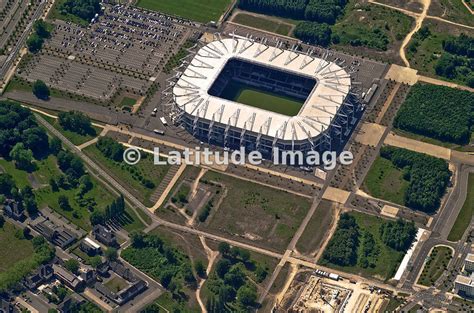 Built in 2004 at an approximate construction cost of €87 million, the new ground replaced the bökelberg stadium which no longer satisfied modern safety requirements. Latitude Image | Borussia Park aerial photo