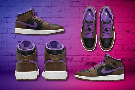 Where To Buy Nike Air Jordan 1 Mid Purple Mocha Sneakers Everything We