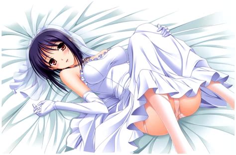 Komori Kei Fujikura Yuu Princess Lover Absurdres Highres 1girl Bed Blush Breasts Bridal