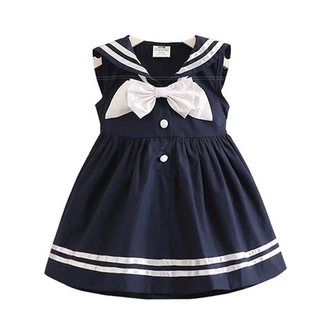 Bow Sailor Collar Kids Dresses Dresses Kids Navy Collar Children