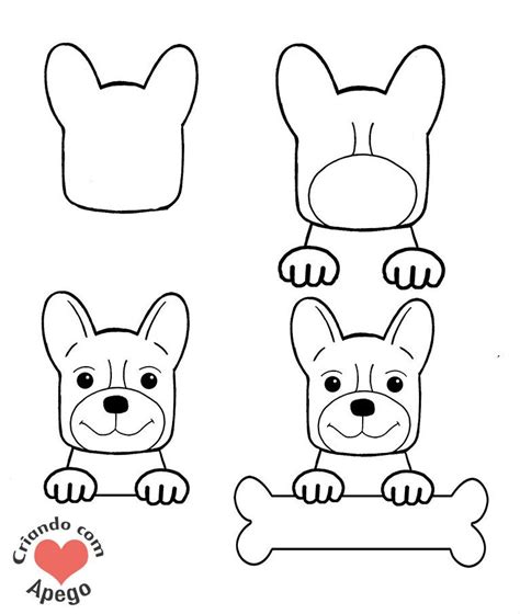√ Como Desenhar Um Cachorro Simples Passo A Passo Cachos E Outras Ondas