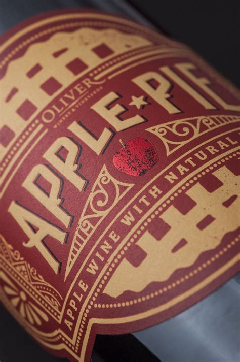 Oliver Winery Apple Pie Label Detail Cf Napa Brand Design Apple