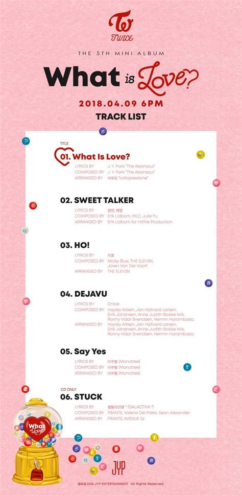 Twice 10th mini album <taste of love> tracklist. TWICE drop full tracklist for 'What is Love?' | allkpop