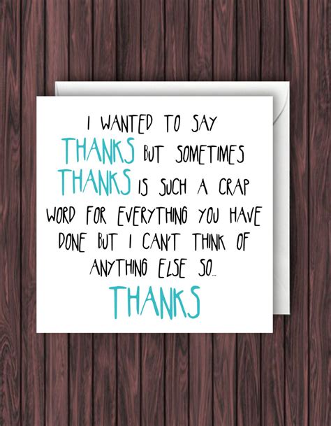 Thank You Card Funny Thank You Card Thanks Card Awkward Etsy Funny Thank You Cards Funny