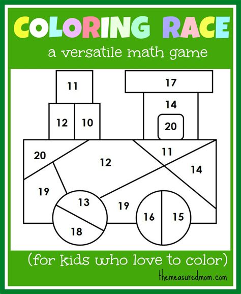 This math board game will ensure kids get a lot of mental arithmetic practice! Math game for kids: Coloring Race combines math and ...