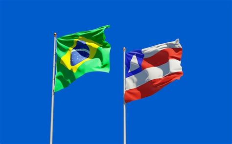 Premium Photo De Bahia Brazil State Flag 3d Artwork