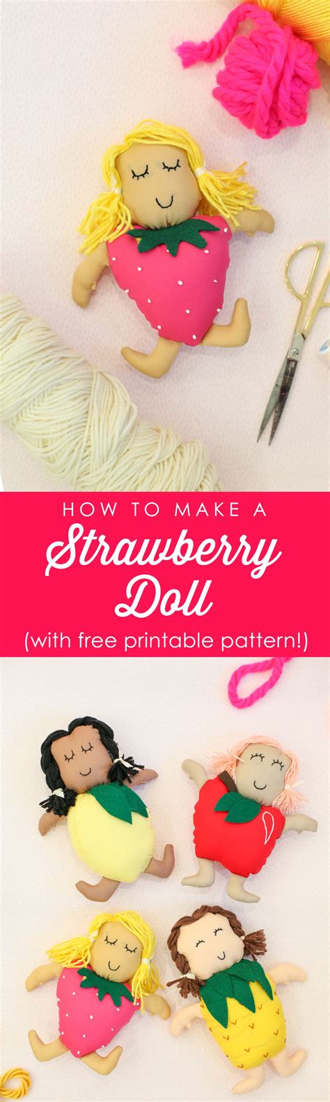 Diy T Idea For Kids Make A Strawberry Doll Lovely Indeed