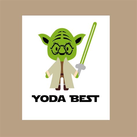 Star Wars Yoda Best Card Yoda Card Youre The Best Card Etsy