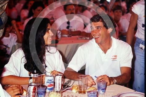 Ayrton Senna Forever Ayrton Senna And His Girlfriend Cristine Ferraciu At The Go Kart Circuit
