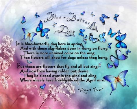 Items Similar To Blue Butterfly Day Poem Written By Robert Frost