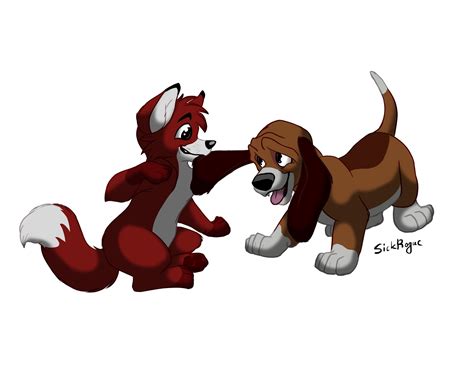 The Fox And The Hound By Sickrogue On Deviantart