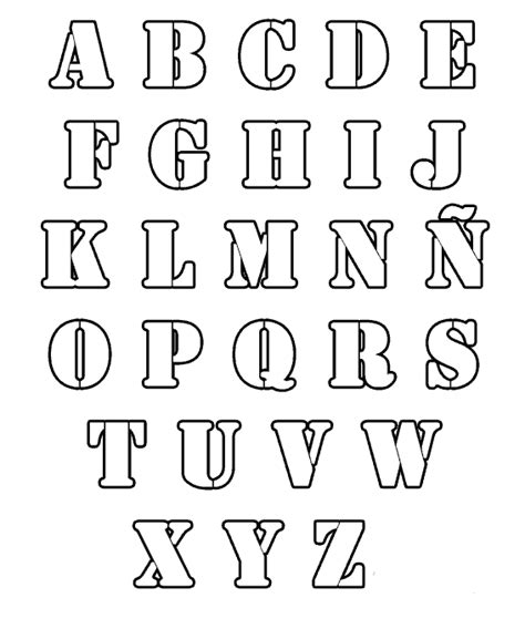 Letras para colorear
