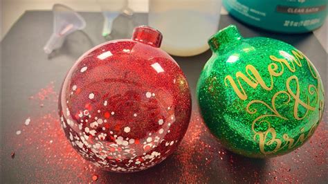 How To Make A Glitter Ornament With Vinyl Cricut Christmas Craft Easy