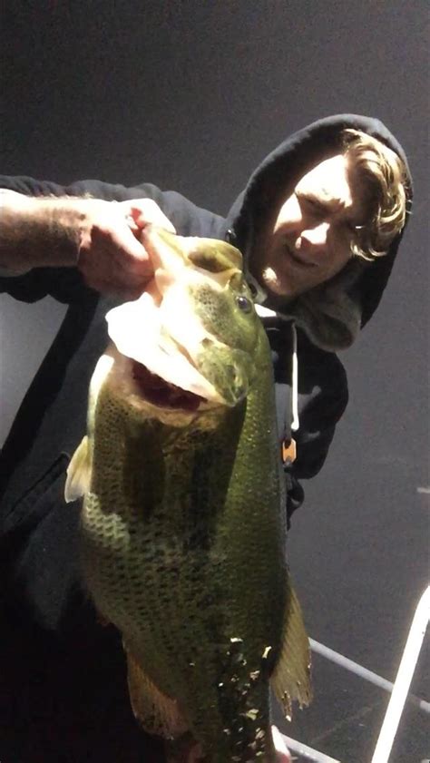 Heres Another Photo Of The 123lb Bass I Caught On A Foggy Night In