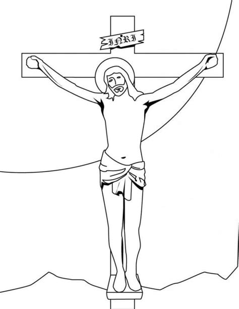 Jesus On The Cross Coloring Page Download Print Or Color Online For Free