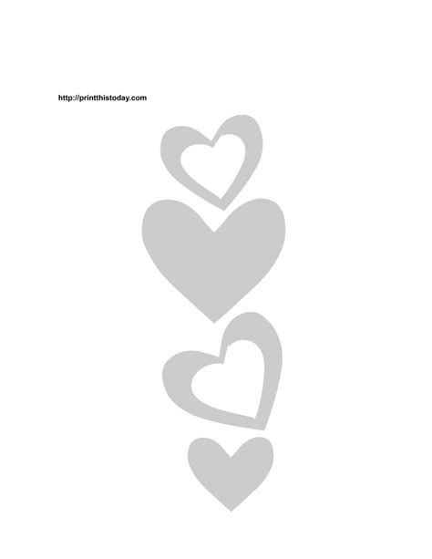 Free Printable Hearts Stencils