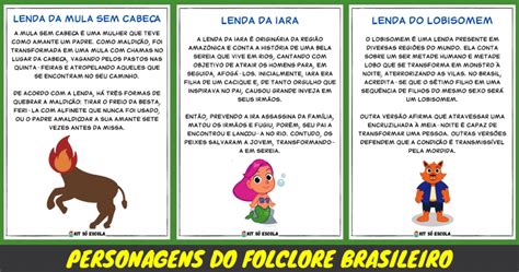 Textos Para Imprimir Personagens Do Folclore Brasileiro Mitos E Lendas S Escola