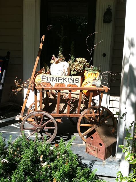 My Goat Cart With Pumpkins Is A Favorite Autumn Decorating Porch