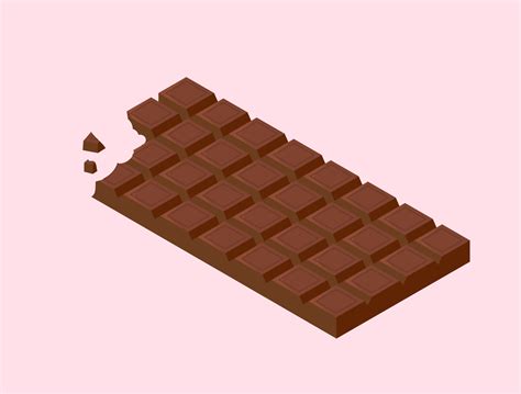 Chocolate Bars Isometric Vector Illustration Chocolate Pieces