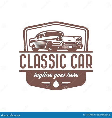 Classic Car Logo Template Vintage Car Logo Retro Car Logo Stock