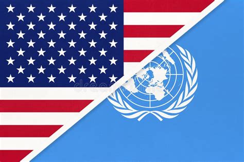 Usa National Flag Vs United Nations Un Official Flag International
