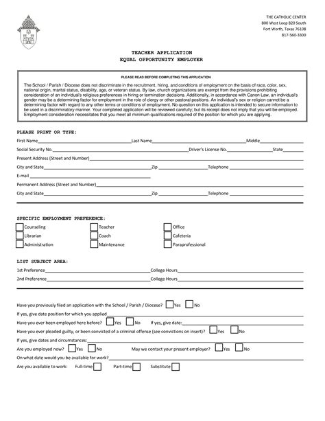 a form of application for employment in the united states