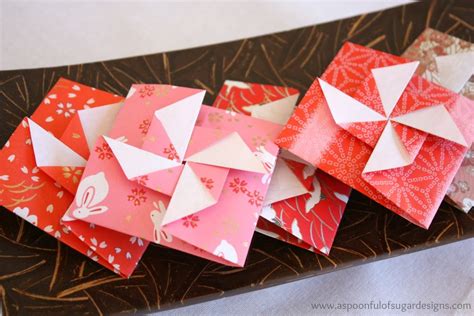 Origami Pinwheel Envelopes A Spoonful Of Sugar Origami Envelope