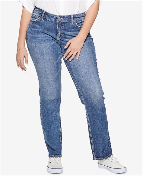 Silver Jeans Co Plus Size Suki Stretch Straight Jeans And Reviews