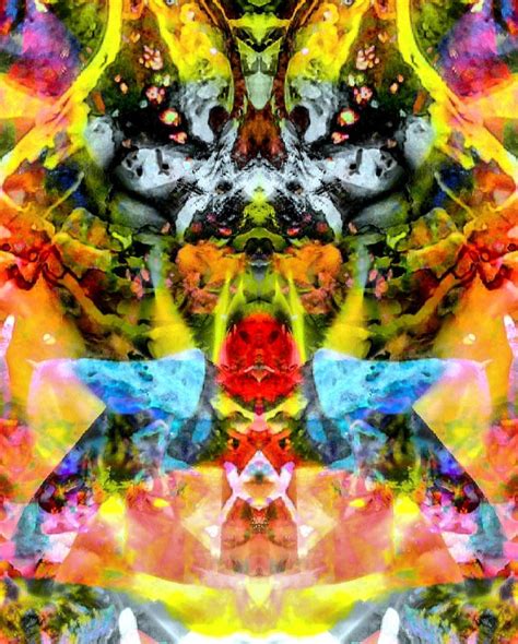This Mirrored Image Is Made Of Overlaid Photographs Of Fire The Colors