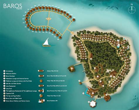 Baros Maldives Island Map