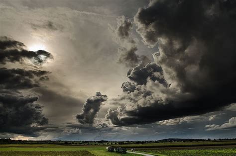 Hd Wallpaper Cloudy Sky Clouds Dark Dark Clouds Dramatic Farm