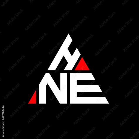 Hne Triangle Letter Logo Design With Triangle Shape Hne Triangle Logo